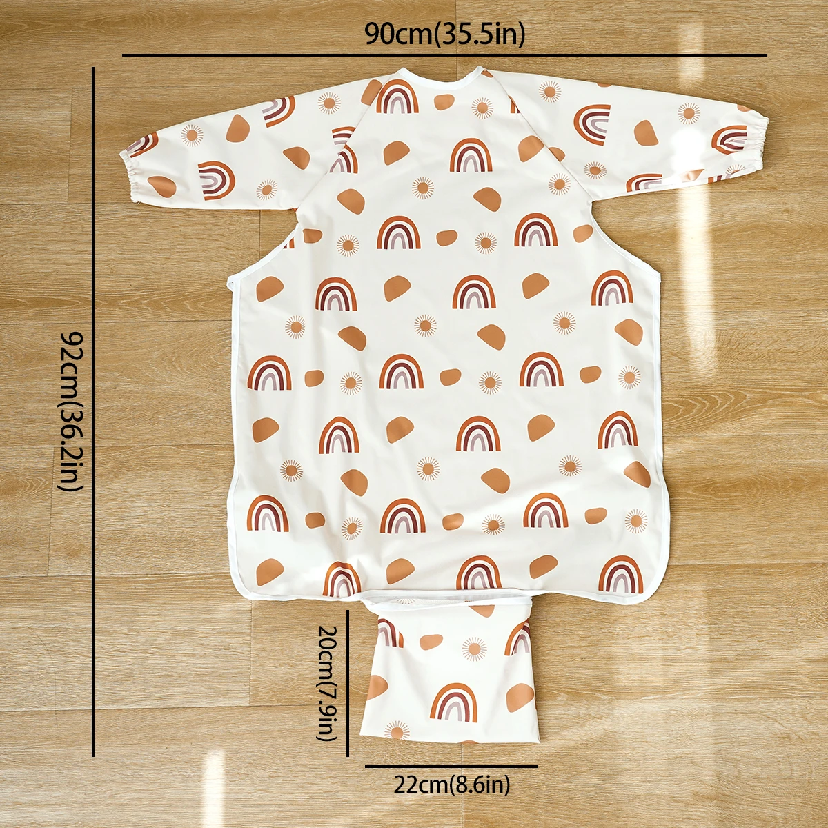 Waterproof Baby Feeding Bib, 90x92cm 2