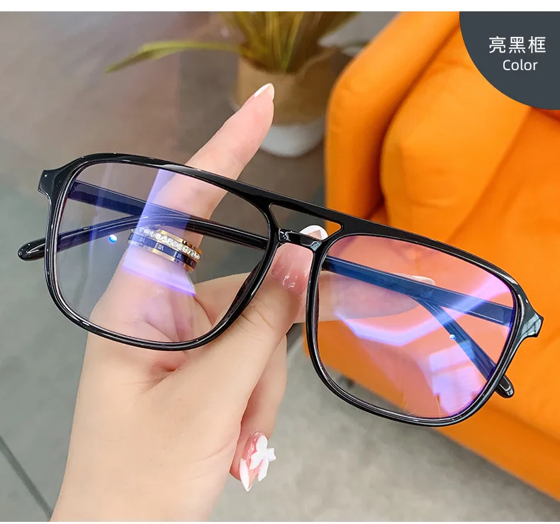 Transparente Computerbrille PC-Rahmen für Damen und Herren Anti-Blaulicht Eckige Brillen Blaulichtfilter Optische Brillen Herrenbrille – Detail 1