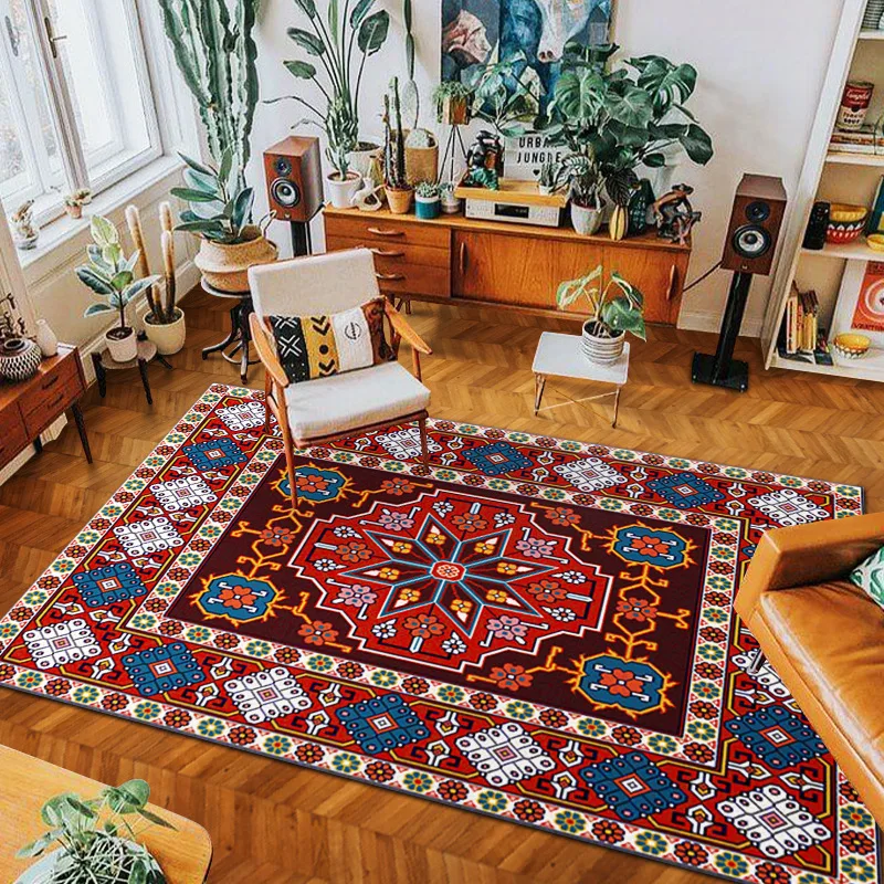 Bohemian area rug for living room carpet Retro mat sofa Persian style carpets bed wholesale customization |