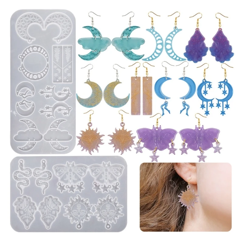 16 pieces 10mm Circle Silicone Mold/Mould, Silicone Mold, Resin Mould,  Earring Moulds, Earring Mold