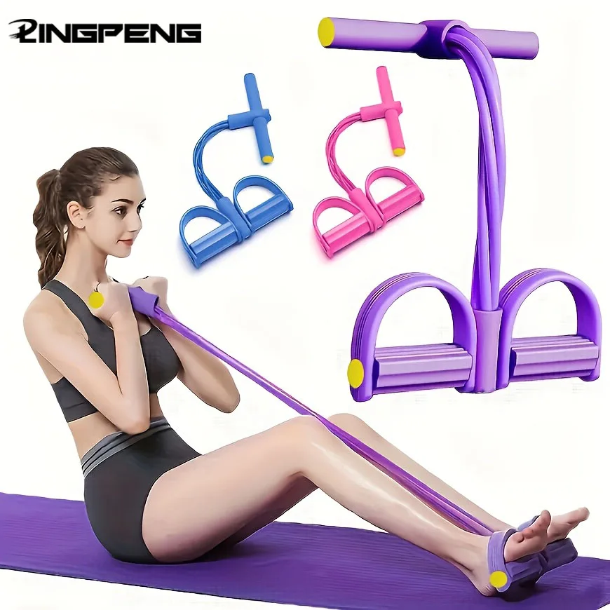 Cheers.us Pedal Resistance Bands Elastic Pedal Sit Up Pull Rope Exercise Fitness Equipment Yoga Strap Bodybuilding Expander For Abdomen Waist Arm Leg