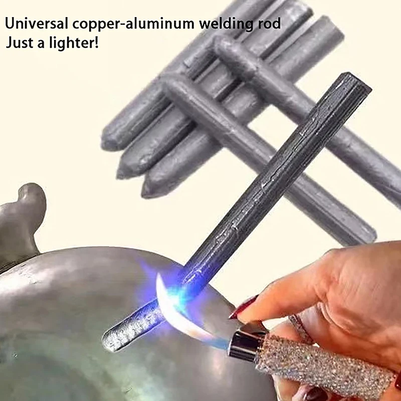 3/4Pcs Low Temperature Easy Melt Aluminum Universal Silver Welding Rod Cored Wire Rod Solder No Need Solder Powder Weld Bar