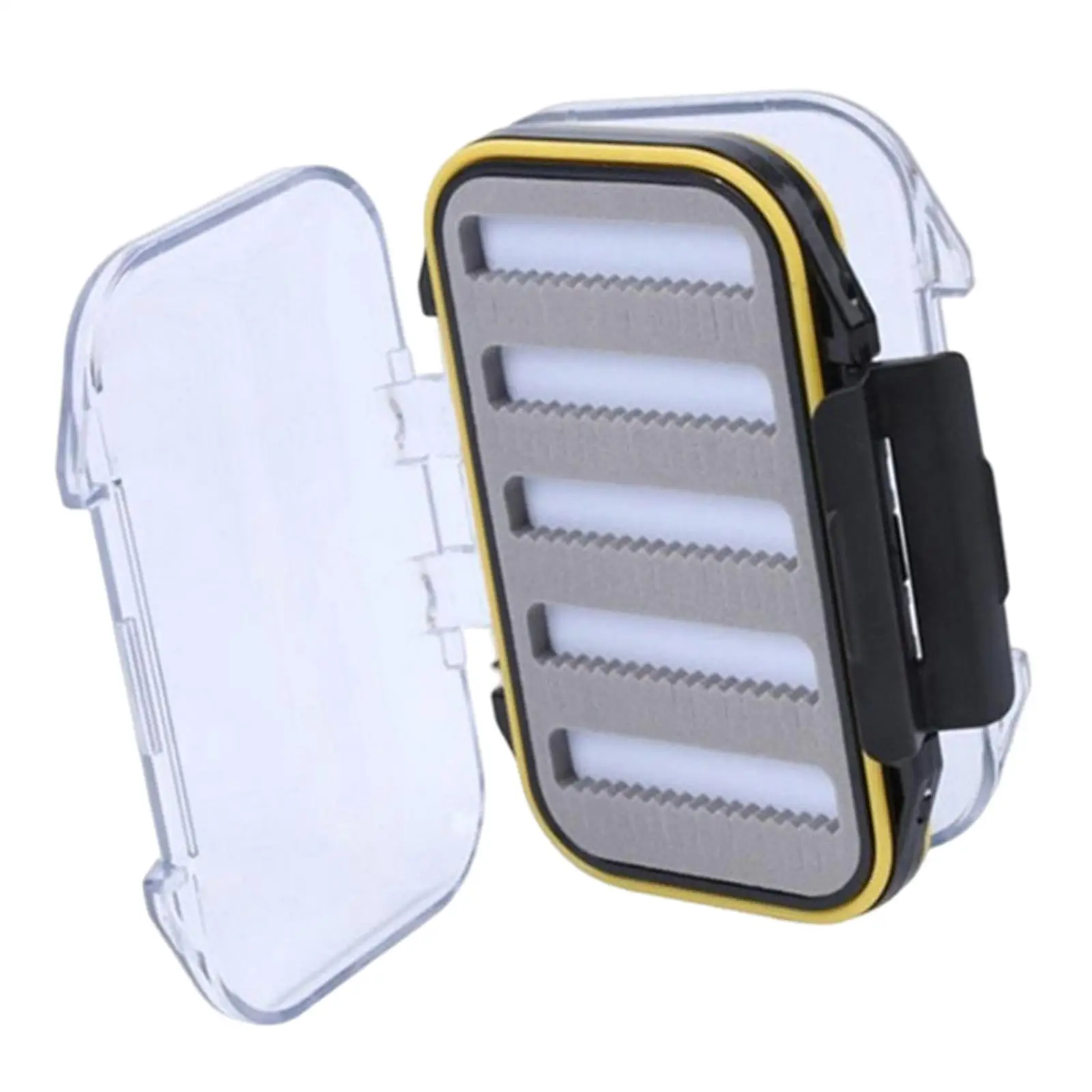 Waterproof Fly Fishing Box Case 3x1.3x4inch Easy Grip Two Sided Light Weight