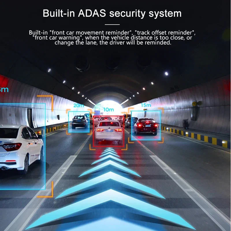 Telecamera DVR per auto Adas Dashcam 1080P U3 Android Super Night Vision Loop Registrazione Motion Detection Dash Camera - immagine 4