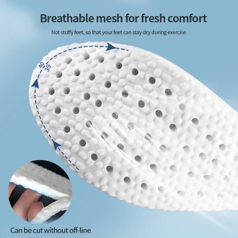 Orthopedic Insoles New Orthopedic Memory Foam Sport Insoles for Shoes Sole Cushion Running Shock-Absorbant Breathable Deodorization PU Pad