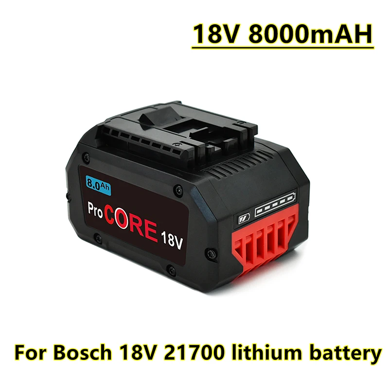 

Pro CORE 21700 18V 8.0Ah Rechargeable Lithium Battery Pack,for Bosch Professional System Cordless Tools BAT609 BAT618