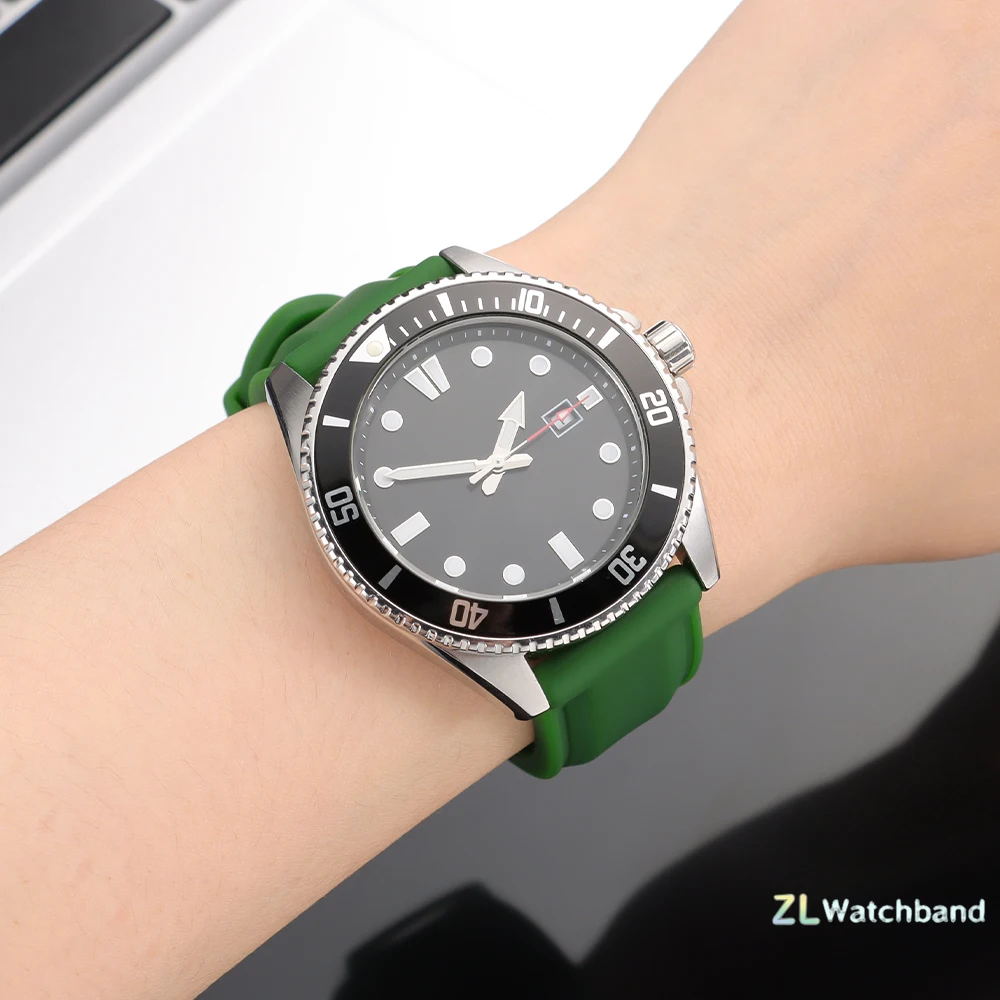 Premium Waterproof Silicone Sport Watch Band with Butterfly Buckle