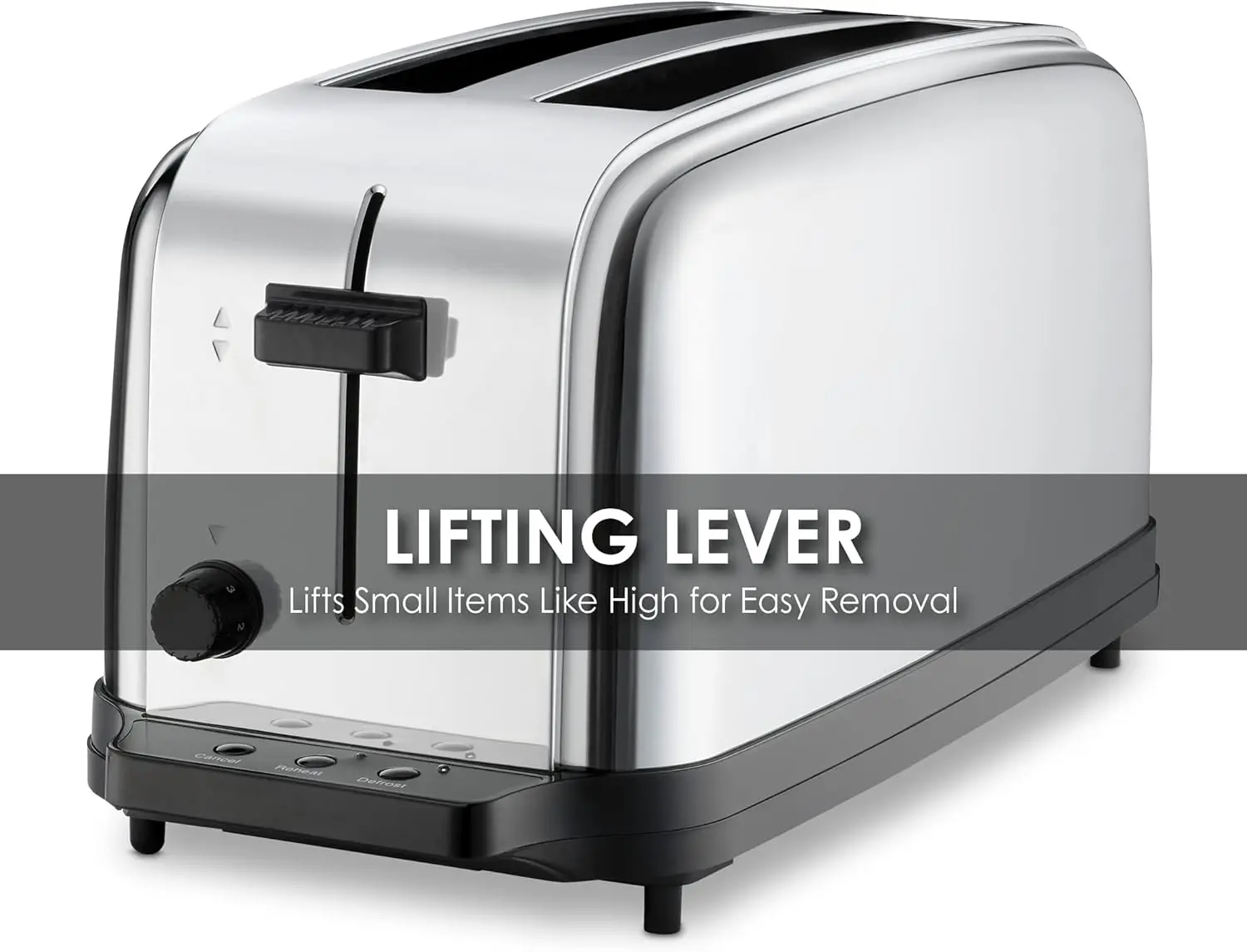 4 Slice Extra Long Slot Light Duty Pop-Up Toaster, 120V, 5-15 Phase Plug 3
