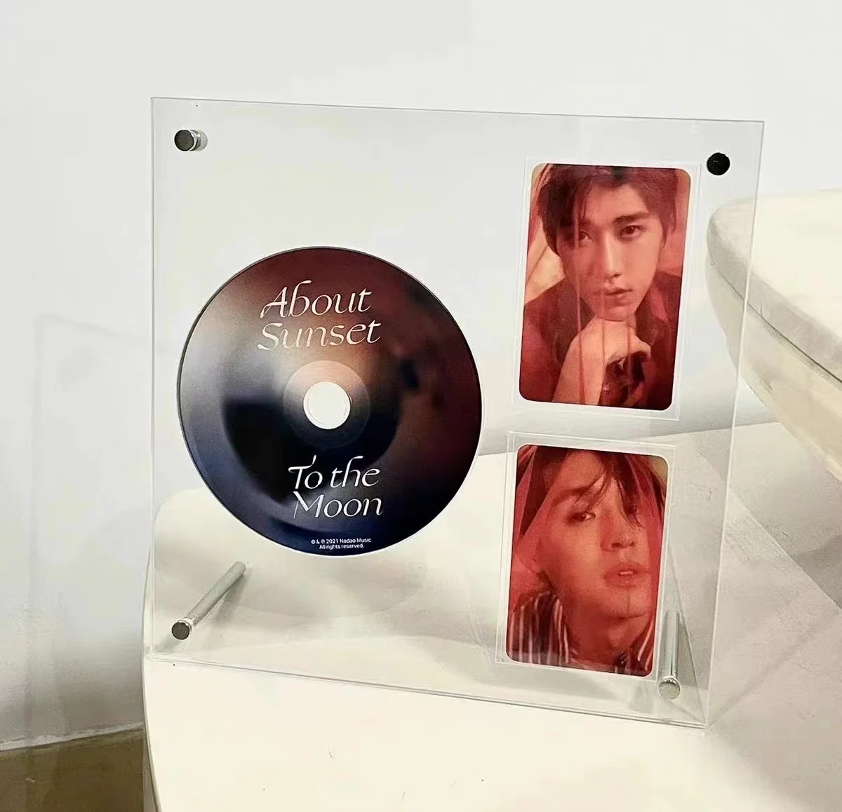 Kawaii CD Discs Type Photocard Holder card holder photo card holder card display stand 3 inch Kpop Idol Card Photo Frame Display stands Transparent album table decoration