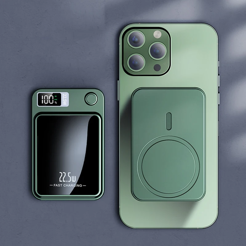 10000mAh20000mAh Magnetic Power Bank Outdoor Hiking Camping Supplies Portable Wireless Fast Charging PowerBank for IPhone Huawei