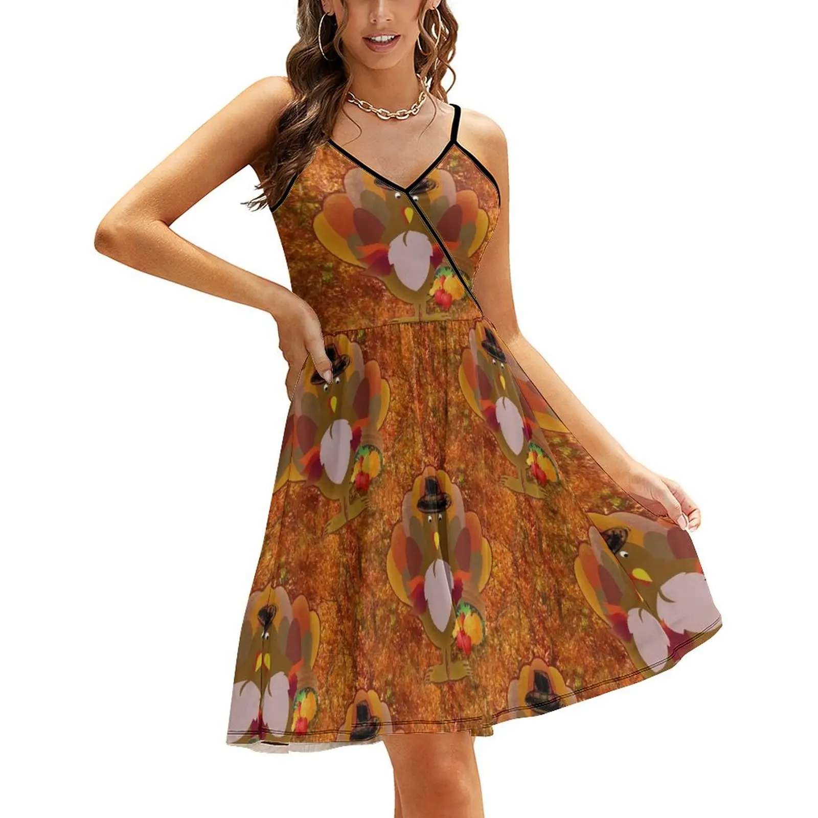 

thanksgiving turkey Sling Dress sensual sexy dress for women elegant evening dresses for women 2024