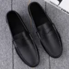 Summer Mens Casual Loafers Leather Loafer Shoes For Men Fashion Light Flats Man White Sneakers Slip-On Driving Big Size 38-47 5