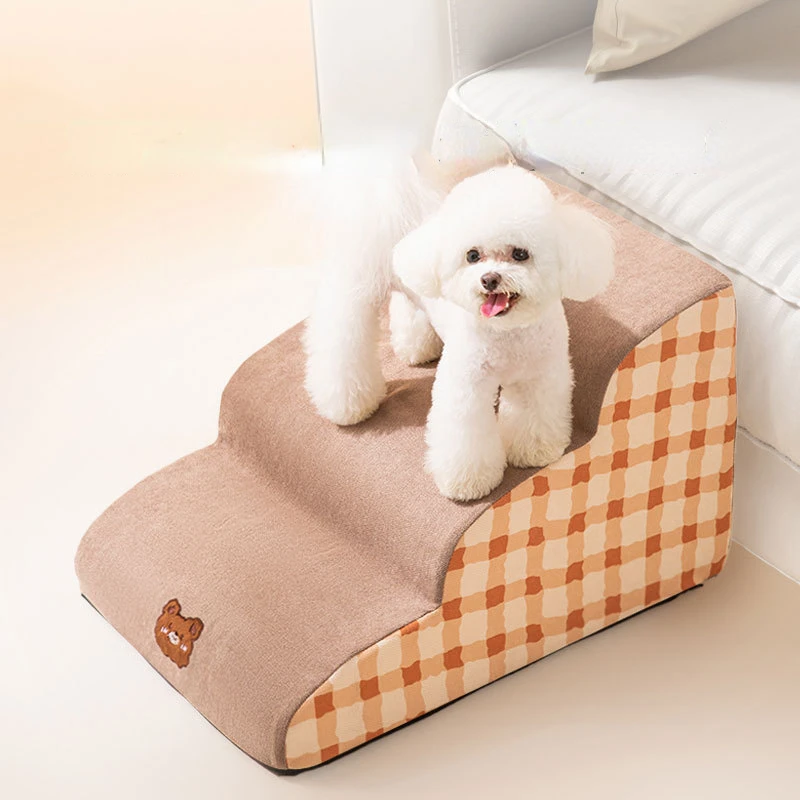 CAWAYI KENNEL-escaleras de espuma viscoelástica para sofá para perros y  gatos, escalera antideslizante para cama, suministros para mascotas, 2/3/4  escalones