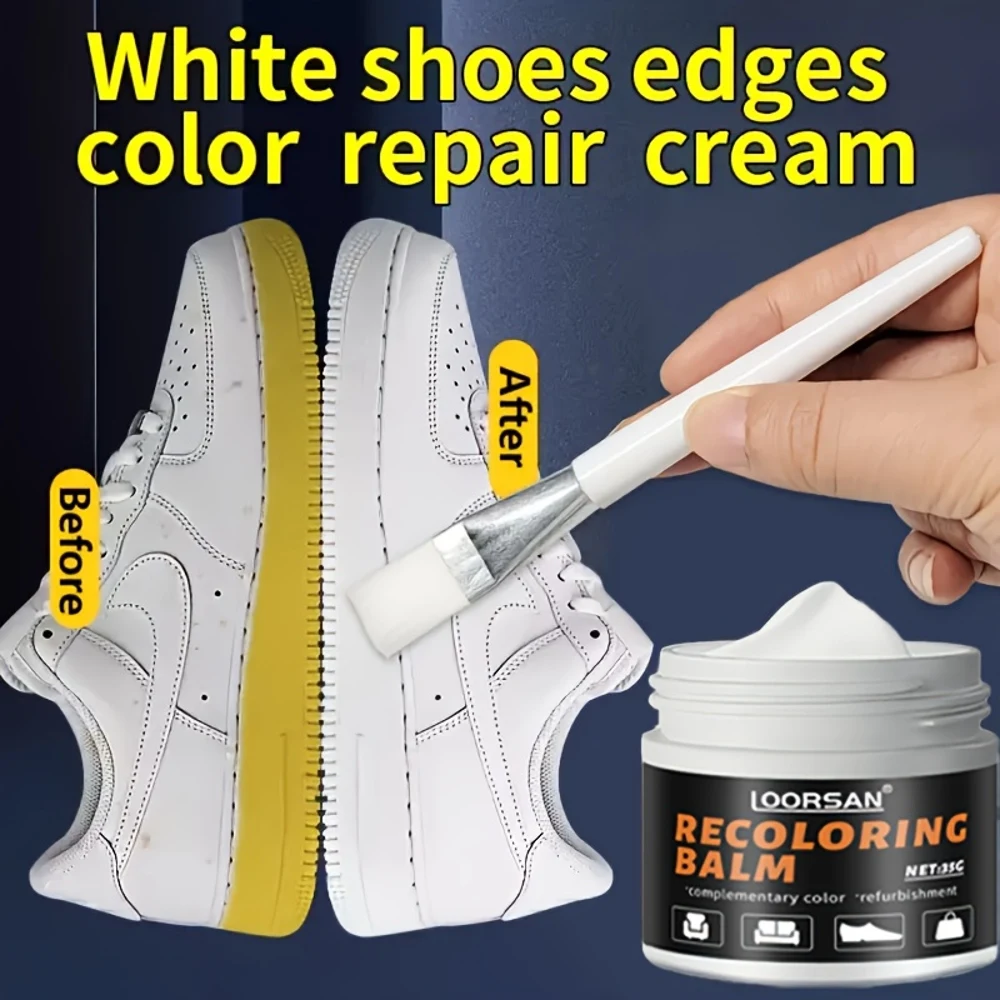 35g White Shoe Scratch Repair Paste Professional Grade Color Restorer for Sneakers Boots & Leather Shoes Restore Original Color