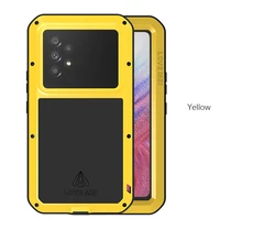 Love Mei Military Grade Shock & Dust Proof Silicone Metal Protective Phone Case - Samsung Galaxy A53 (Yellow)