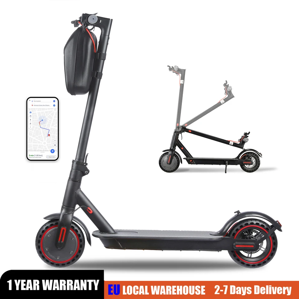 E Scooter Elektroroller Faltbar 10 Zoll - 30 Km Reichweite, 350W Motor | E- Scooter Für Erwachsene Mit App App Gesteuerter E-Scooter