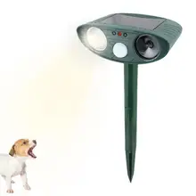  Upgrade Pet Dog Cat Deterants Ultrasonic Solar Power Rechargeable Garden Repellers For Animal Squirrel Deer Raccoon Skunk Deer 