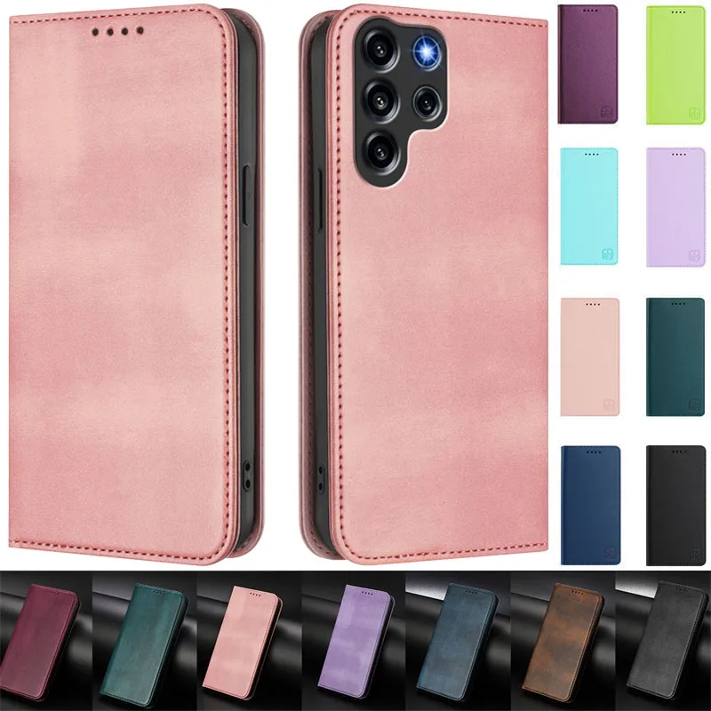 Premium Magnetic Leather Stand Wallet Phone Case - Flip Protective Back Cover