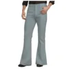 Mens Flare Pants Solid Slim Fit Long Pants Outdoor High Waist Zipper Button Casual Pants Trousers 2024 Autumn High Street Wear 4
