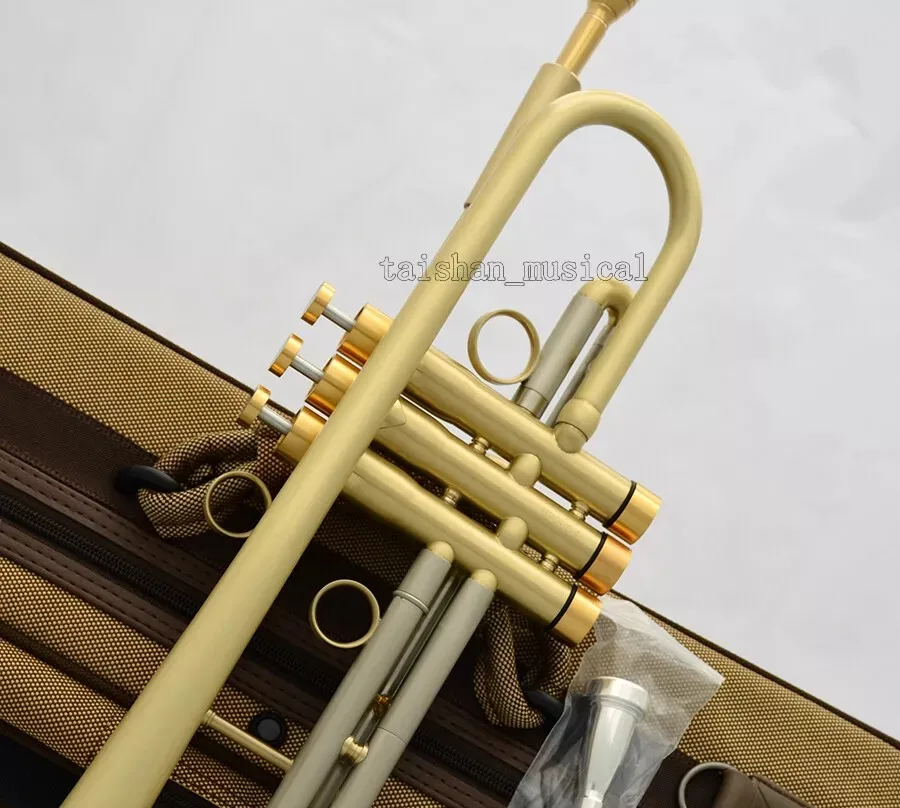 Professional Brushed Trumpet Horn 0.459'' Bore With Case