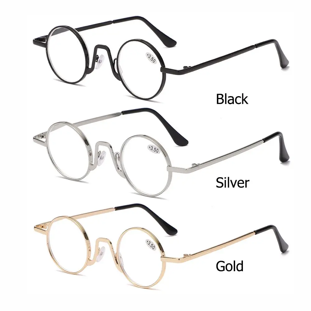 Classic Anti-blue Metal Reading Glasses Women Round Anti-fatigue Presbyopia Eyeglasses Blue Light Computer Grade Glasses