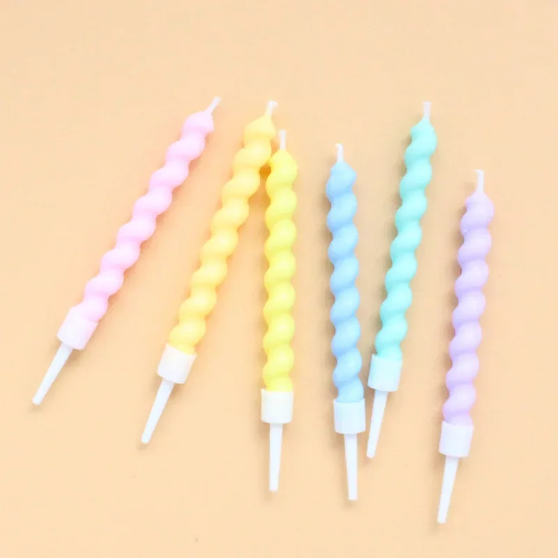 Cakelove 6Pcs Colorful Birthday Candles With Stand Star Heart Cake Candle Baby Children Birthday Party Supplies Wedding Decor