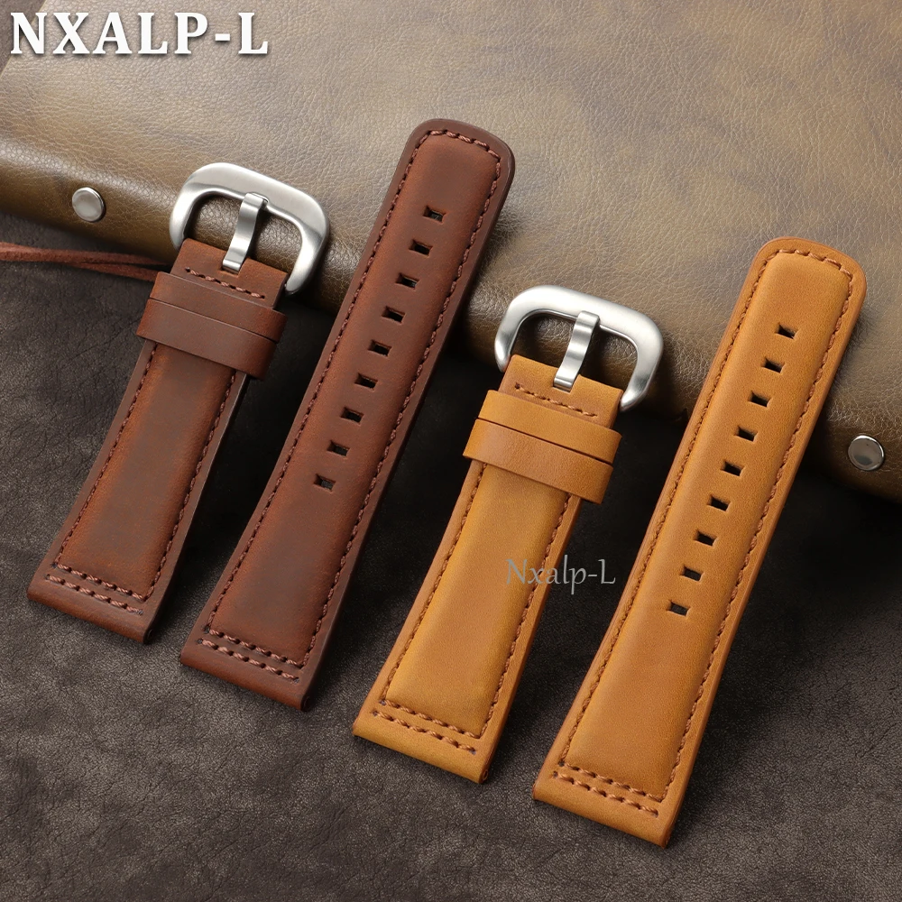 Premium Crazy Horse Leather Wristband - Matte Cowhide 28mm Men's Accessory