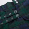 Men's Scottish Festive Skirt Men's Check Contrast Pleated Skirt 5