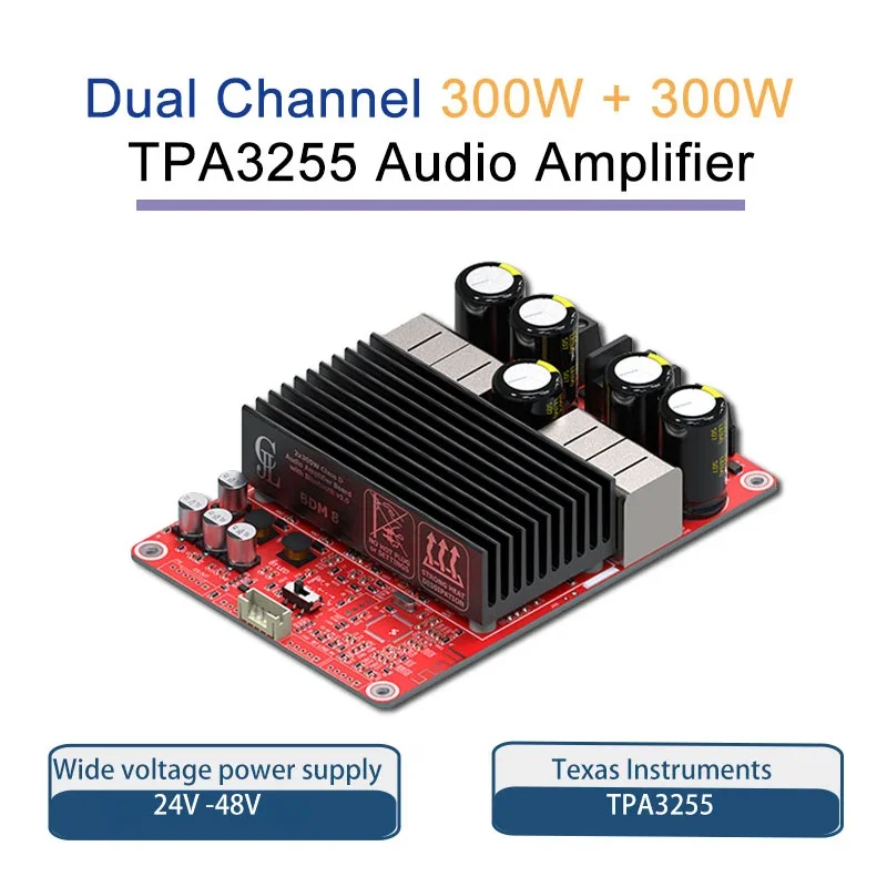 Amplificador de Áudio Estéreo Classe d 2.0 Canais 2x300w Placa Amplificadora Digital Hifi Nvarcher-tpa3255 - Image 4