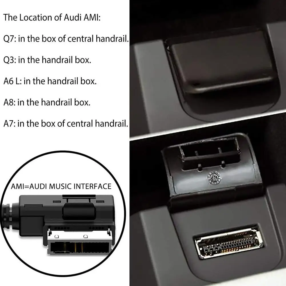MMI MDI Interface Music Adapter AMI Audio Cable Compatible Iphone X 8 7 6S 6Plus Auto Parts Y3W3 For Audi For VW