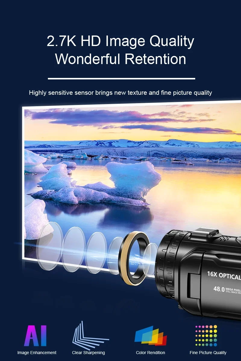 4K YouTube Streaming Camera with Touchscreen 4