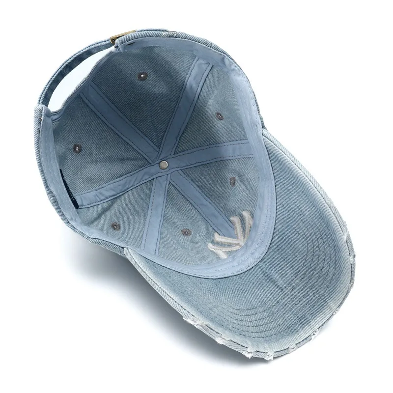 High Quality Black Blue Denim Baseball Cap for Women Snapback Hat Casquette Homme Adjustable Luxury MY Dad Hats for Men 2023 6