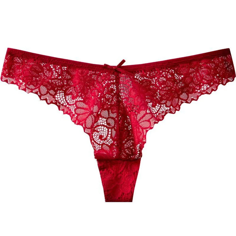 Sexy Thong Lace Panties for Fuller Women T-Back Underwear Lady Transparent Mini Panties Plus Size M-XL lace panties female underwear women panties womens underwear