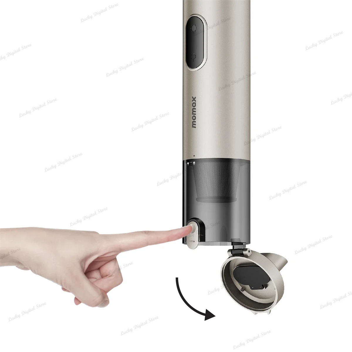 MOMAX 1-Move Vacuum Cleaner Portable Compact ON-THE-SPOT Aluminum Alloy Cleaning Tool Fast Charging 16Kpa Suction HEPA Filter