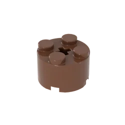 Funbrick Round Building Blocks for Kids - Creative Play & Decor (Brown)