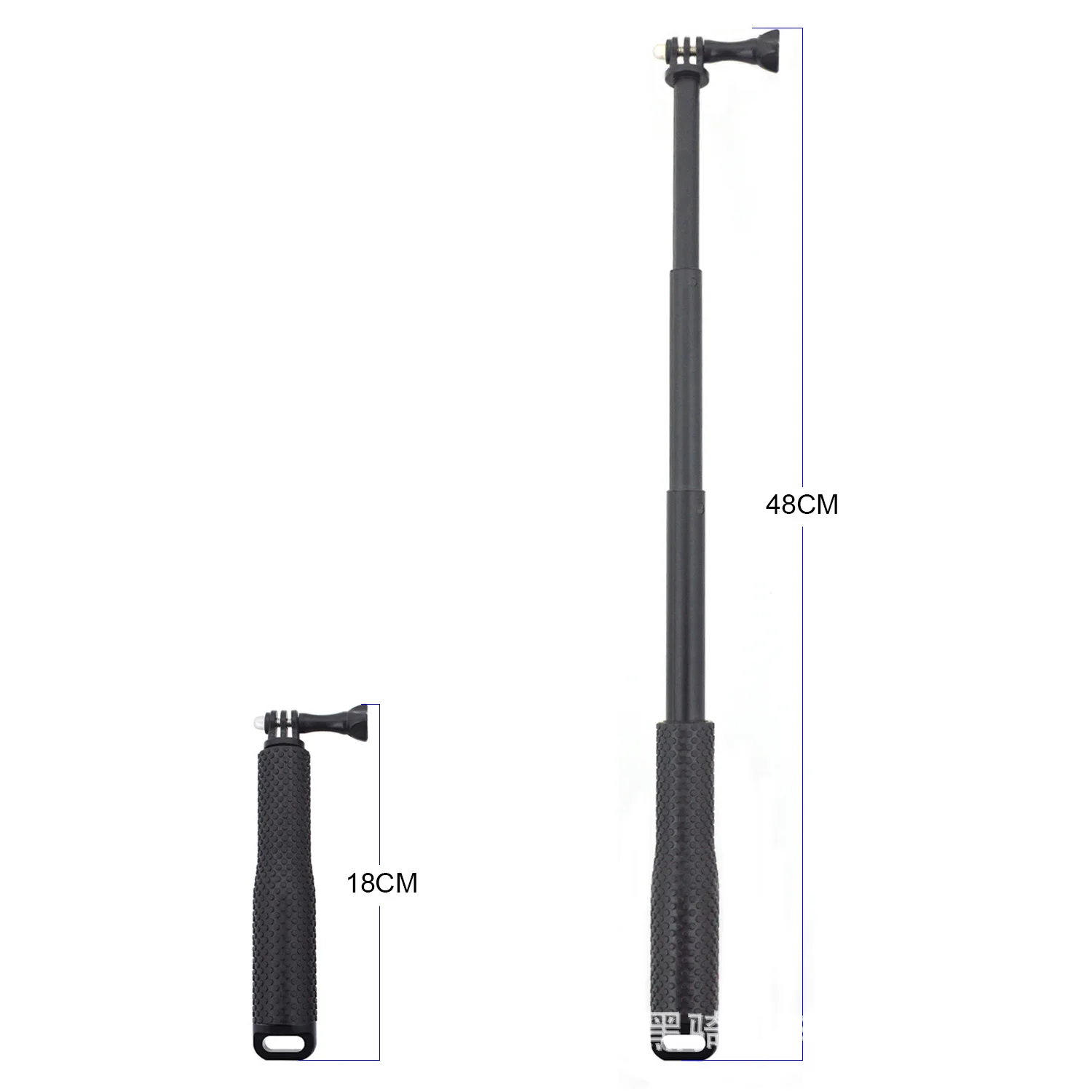 Extendable Pole Selfie Stick Waterproof Monopod For GoPro Hero11 10 9 8 6 Aluminum Alloy Long Rod Length For SJCAM EKEN