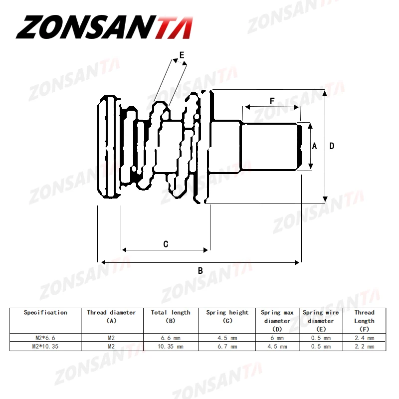 ZONSANTA 30pcs M2 스프링 그래픽 카드 나사 필립스 CPU 메인 보드 라디에이터 고정 볼트 DIY 블랙 스텝 비디오 디스플레이 나사