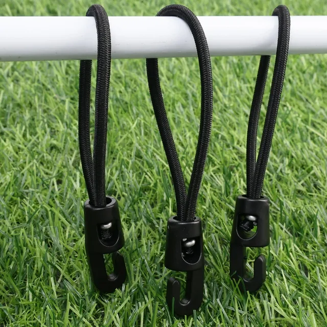1-10 Pcs Bungee Cord with Hooks 10/15/25cm High Elasticity Expander with Hooks Rubber Tensioner with Hooks for Camping Tarpaulin 6