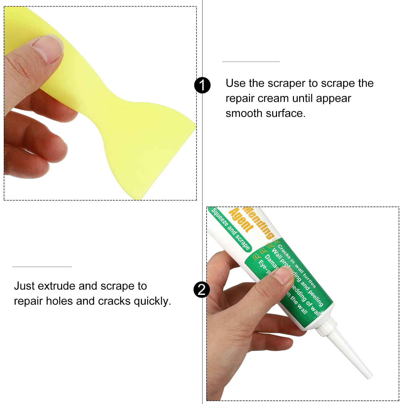 2 Sets Wall Mending Agent Wall Repair Cream Self Adhesive Wall Hole Repair Paste