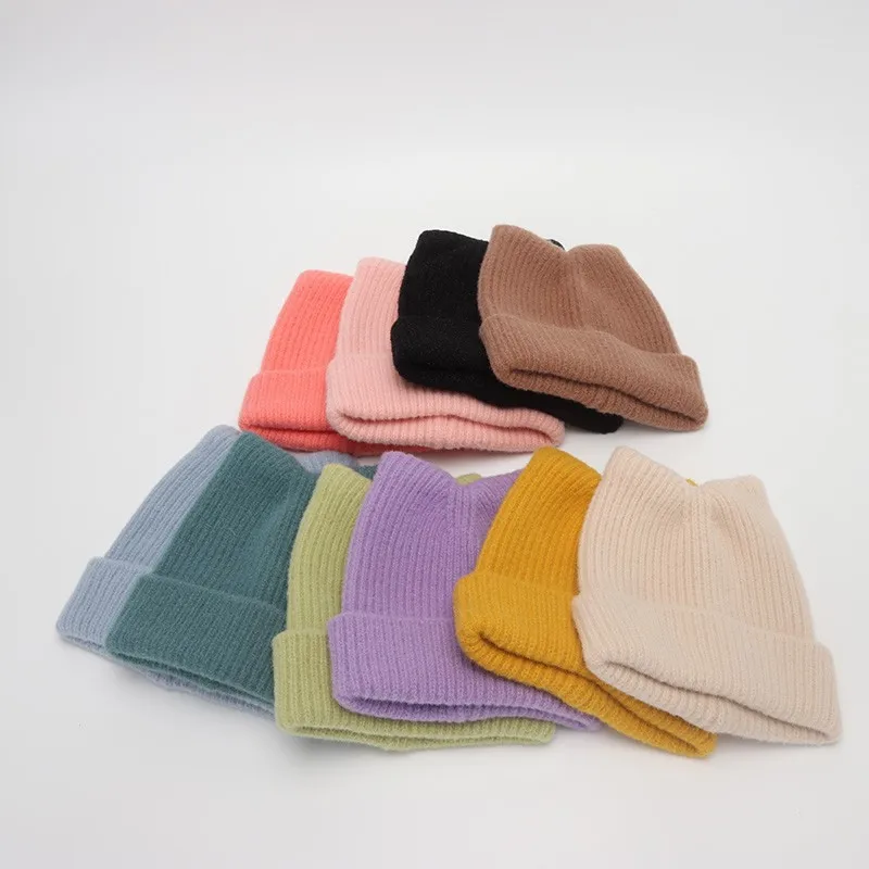 Winter Hats For Children Baby Beanies Cute Ears Cartoon Knitted Keep Warm Soft Kids Hats For Girls Boys Cold Proof Baggy Cap New
