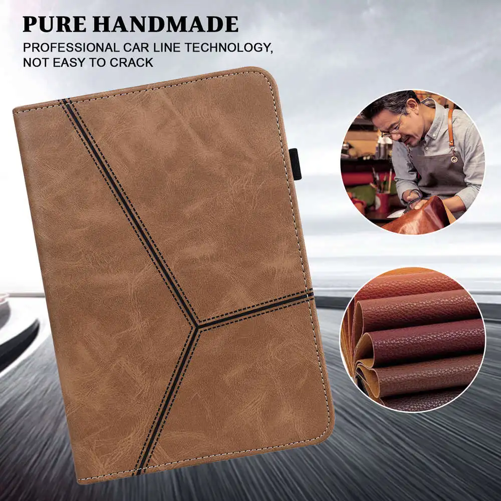 Luxury Leather Wallet Stand Tablet Case