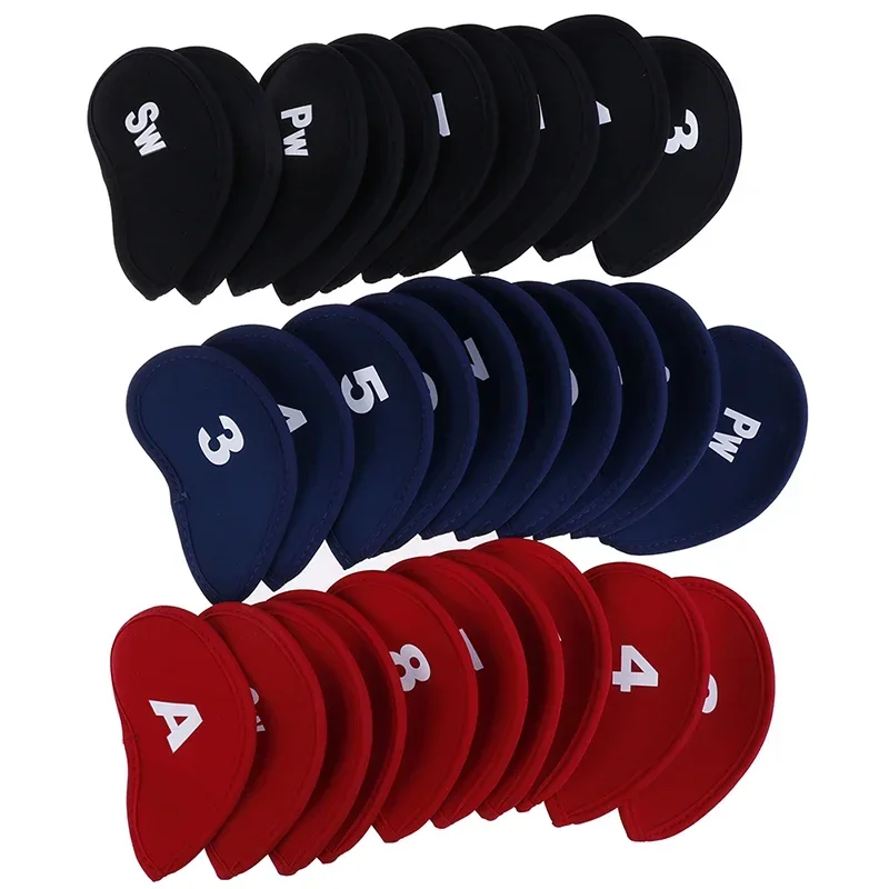Practical Golf Iron Head Covers Window Club Protector Accessories 10Pcs/set
