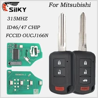 SilKY PN: 6370B945 รีโมทกุญแจรถ 315MHz ID46 ชิปสําหรับ Mitsubishi Lancer 2016 -2017 Fob FCC ID: OUCJ166N 2 + 1/3 + 1 ปุ่ม