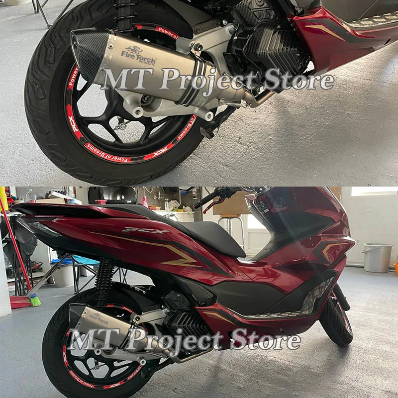 Full System Motorcycle Exhaust Escape Front Mid Pipe With Muffler Moto DB Killer For Honda PCX125 PCX150 PCX 125 150 2021 2022 - Image 2