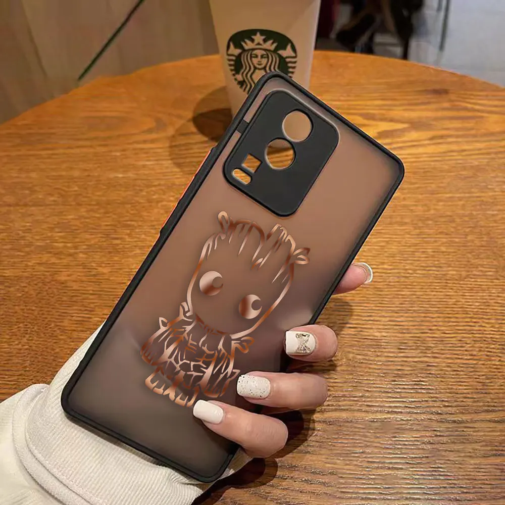 thumbnail image 1 of Funda mate para VIVO X90 X80 X70 5G X60 X50 X30 IQOO NEO 3 5 PRO PLUS X27 X23 X20 Funda Coque Capa Shell Marvel Comics Groot, 1 of 5