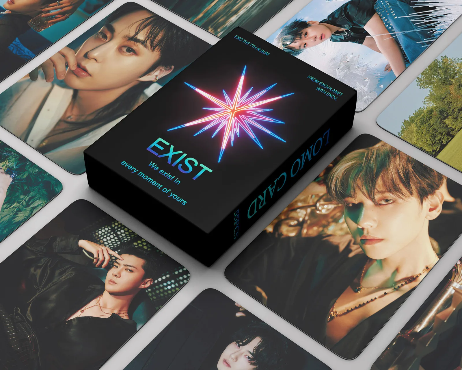 

55Pcs/Set Kpop Hot Idol EXO New Album EXIST High Quality Lomo Cards Decoration Collection Postcard BAEKHYUN SEHUN CHANYEOL