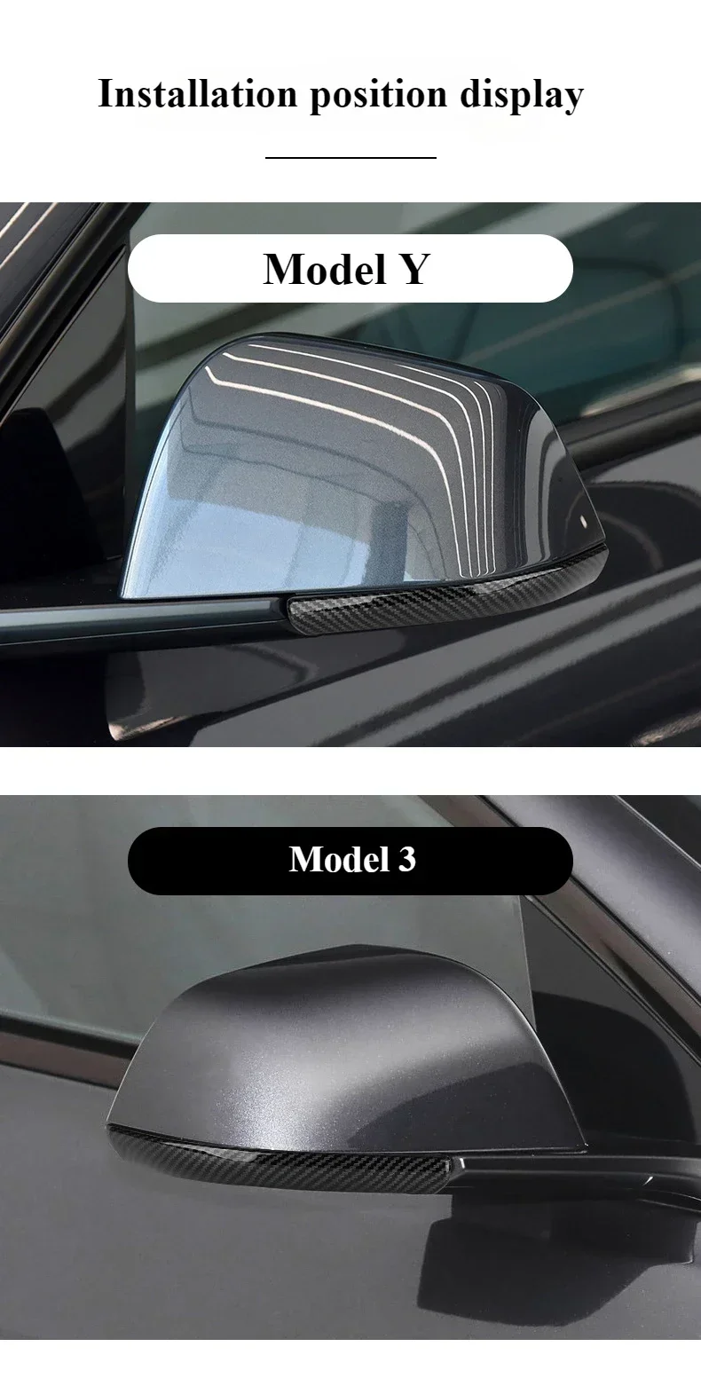 Für Tesla Model 3 Y YL Juniper Rückspiegel Anti-Kollisions-Türseitenkanten-Schutzstreifen Rückfahr-Kratzschutz-Aufkleber – Detail 7
