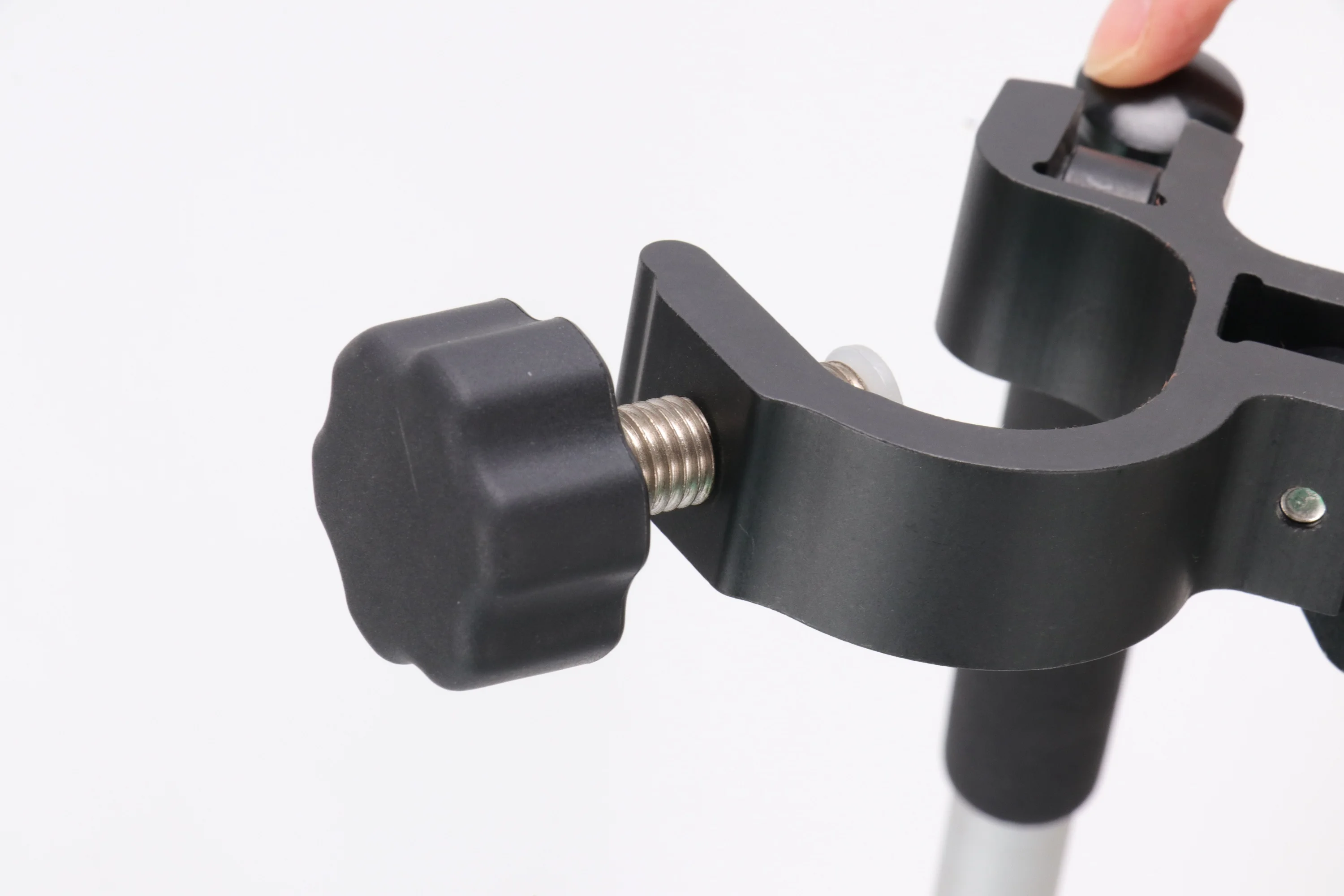 Factory DZ22A Black Aluminum Bipod With Thumb Release Clamp For Prism Pole GPS P