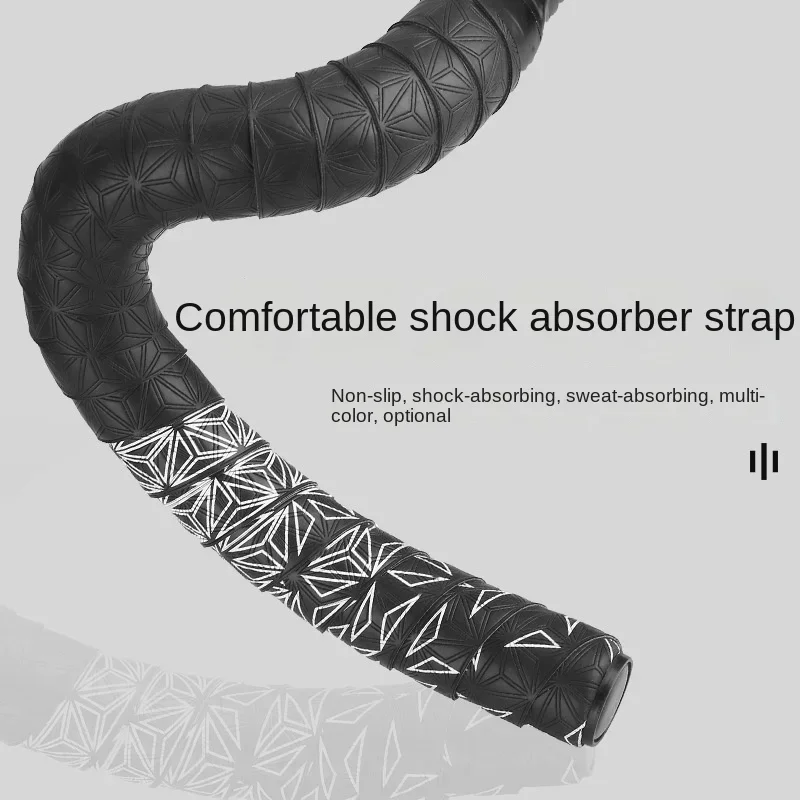 Bike Handlebar Tape-1 Pair Bike Handlebar Tape Anti-Slip PU with Bar End Plugs