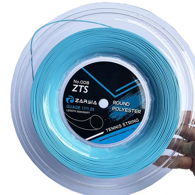 1 Big Reel ZARSIA 4G Polyester Tennis Racket String 1.25MM Durable Smooth  Round Tennis Strings